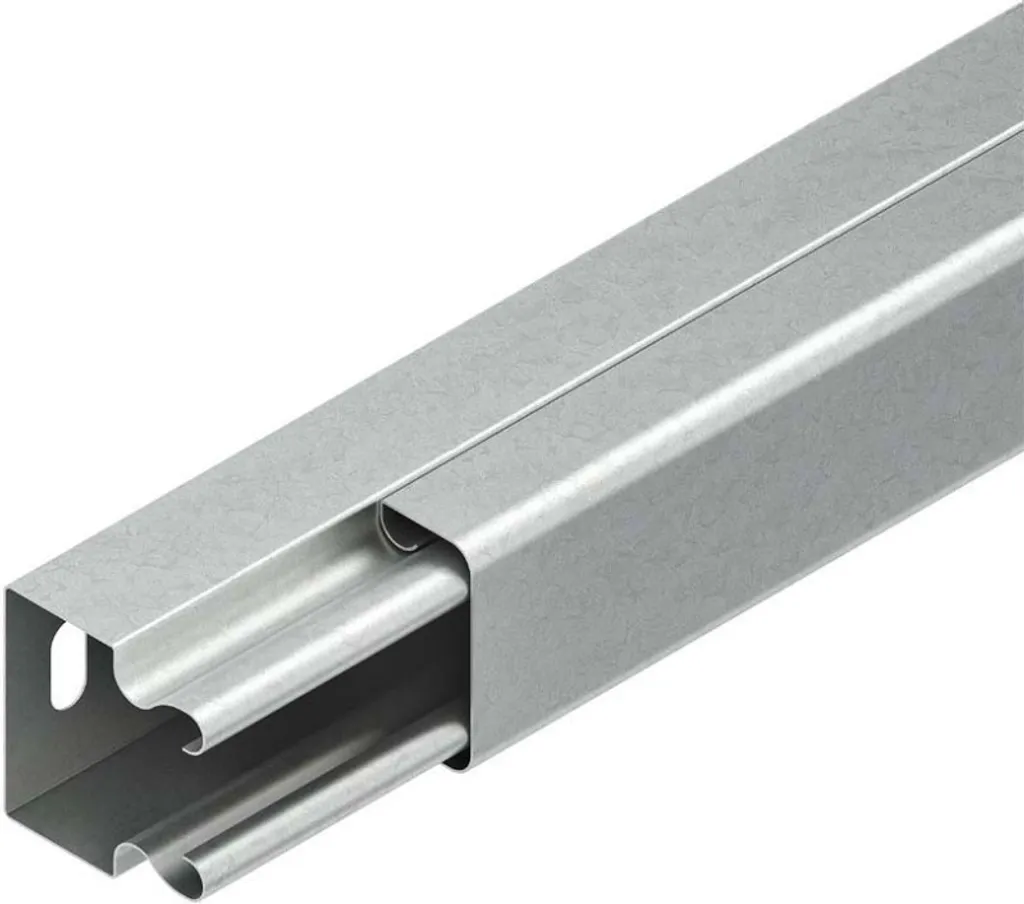 Caniveau LFK 40x60mm avec couvercle blanc RAL9010 LLK 40.060 R - 2m