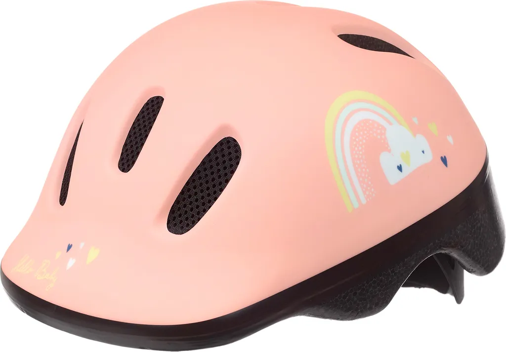 Casque vélo bébé pour siège et remorque Polisport Helmy Rose 44-48 cm