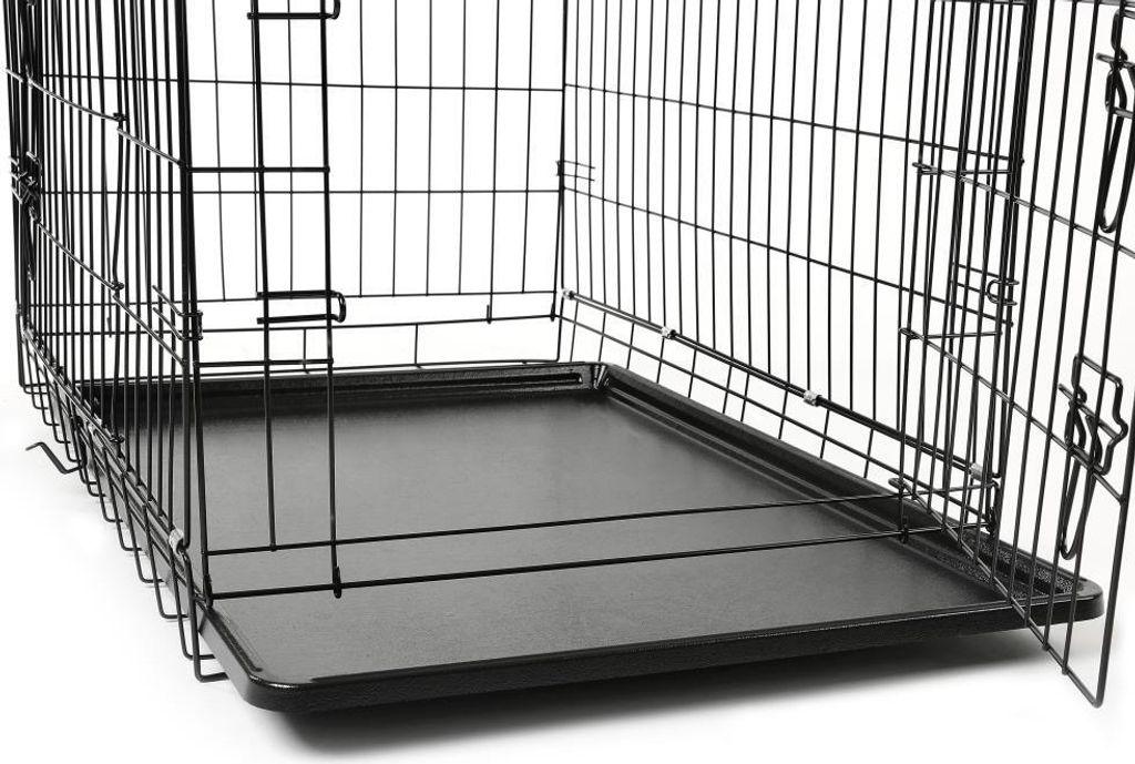 TRESKO Hondenkooi 91 x 58 x 64 cm opvouwbaar met 2 deuren | Productafbeelding 