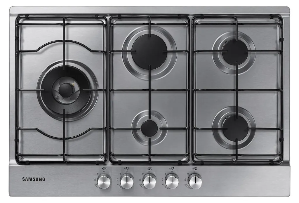 Plaque gaz Samsung 5 feux 75cm : Sécurité thermocouple et entretien facile