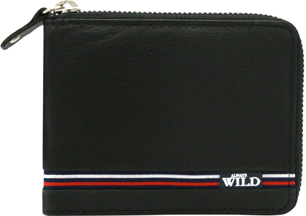 Always Wild Portemonnaie aus Leder für Männer Naozushi schwarz One size