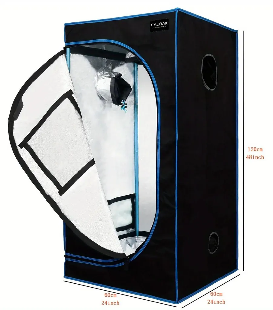 Growbox 60x60x120 cm - Solution anti-fuite de lumière Oxford 600D