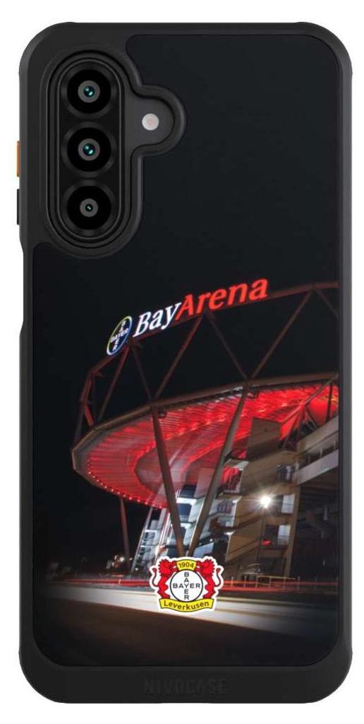 NIVOCASE Hülle für Samsung Galaxy A17 5G Handyhülle NIVOcore Case Schwarz Bayer 04 Leverkusen Offizielles Lizenzprodukt Stadion