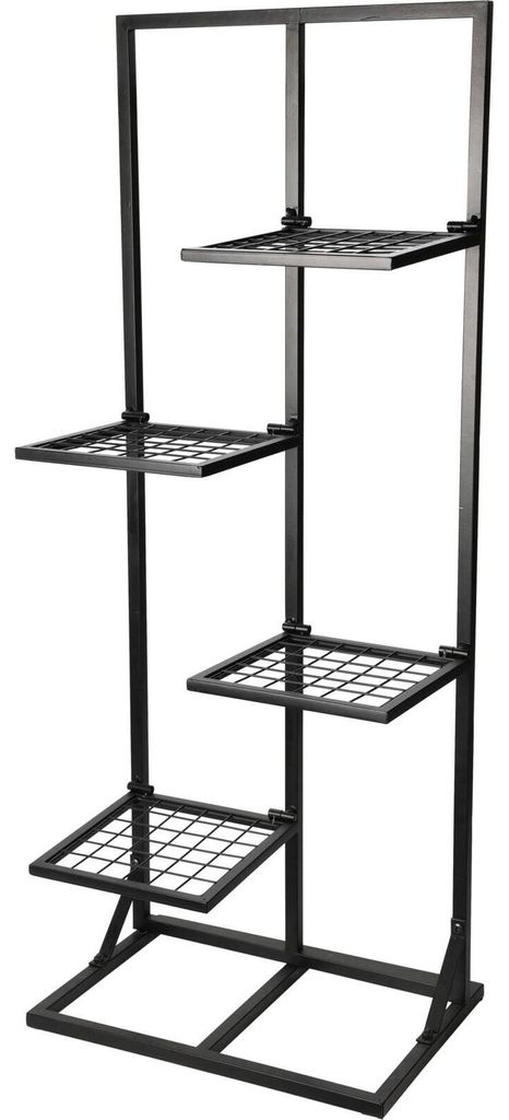 Schwarzer Blumenständer aus Metall - stilvolles und Produktbild 