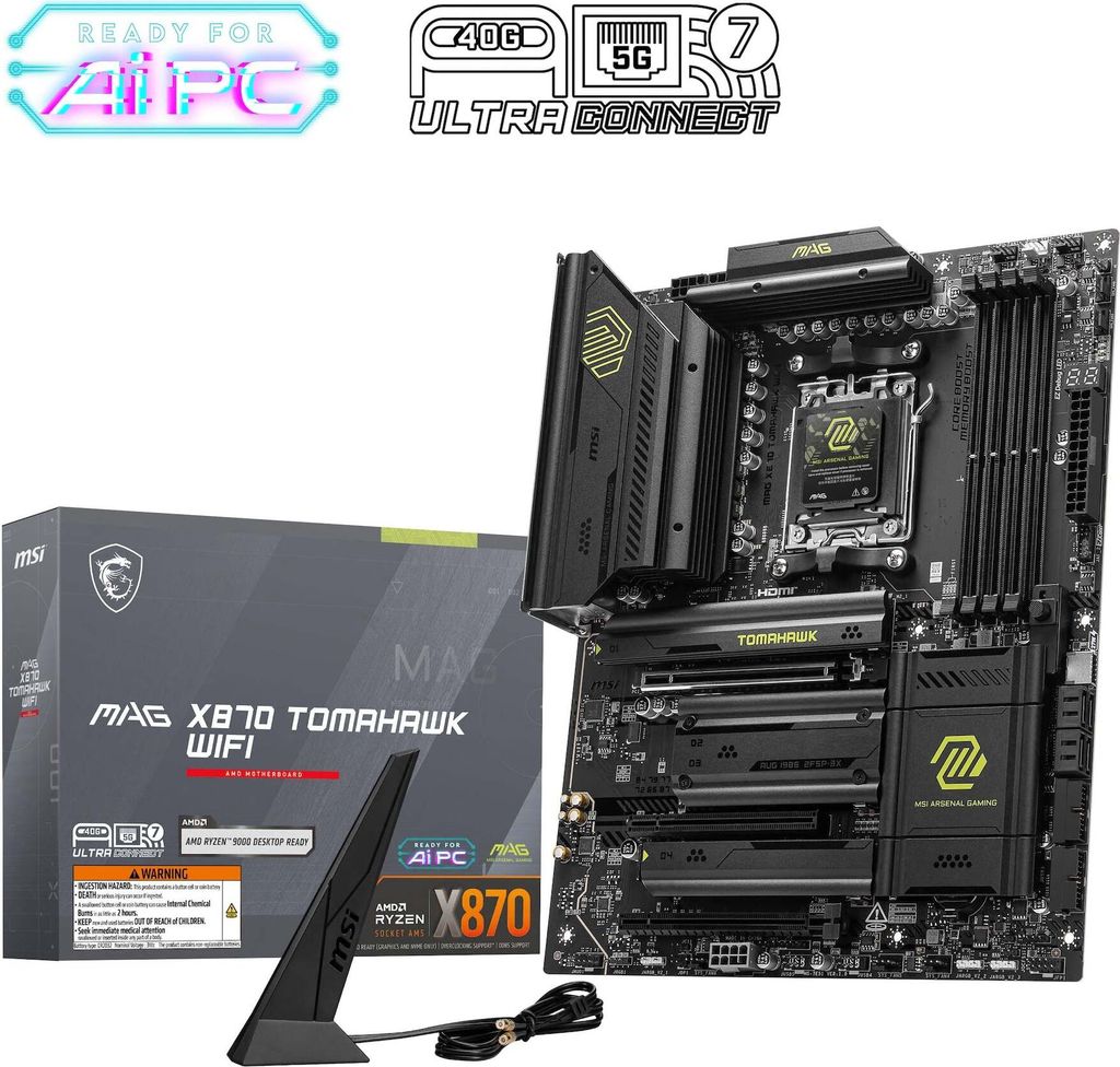 MSI MAG X870 TOMAHAWK WIFI, AMD, Sockel AM5, AMD Ryzen™ 7, Produktbild 