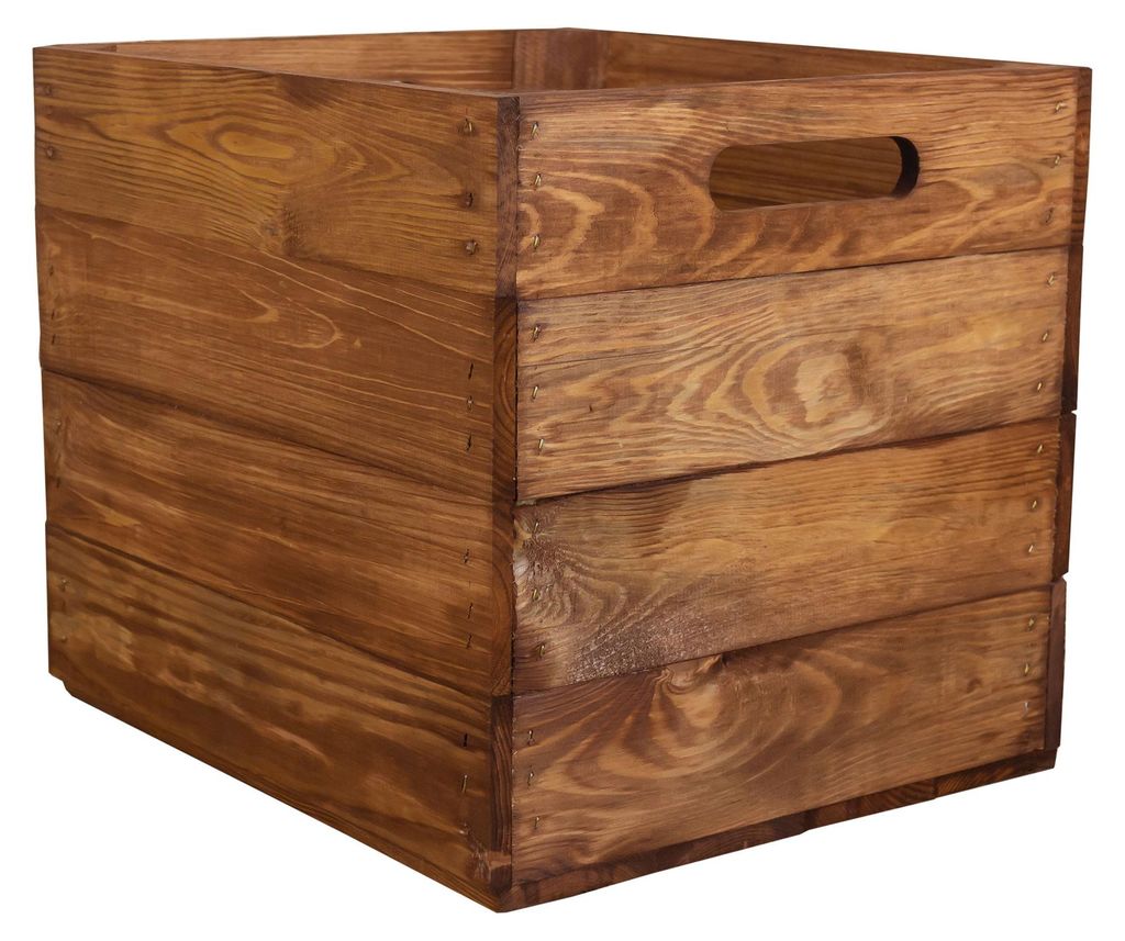 Holzkiste Vintage Ocker passend für Kallax und Produktbild 