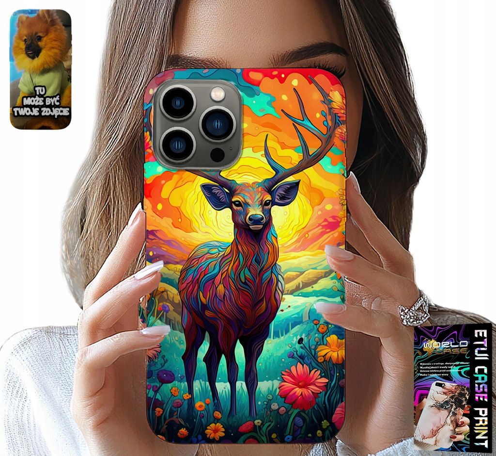 Hülle Für Iphone 13 Pro - Farbenfrohe Designs Hirsche Elche Waldtiere
