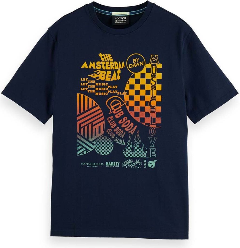 Scotch & Soda 174568 Kurzarm-t-shirt Blau XL Mann Blau XL