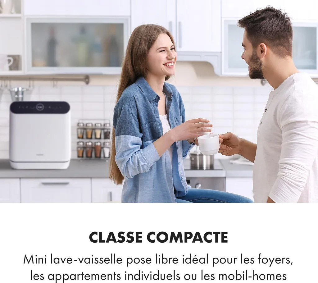 Lave-vaisselle de Table Compact avec 6 Programmes de Lavage Automatique - 2