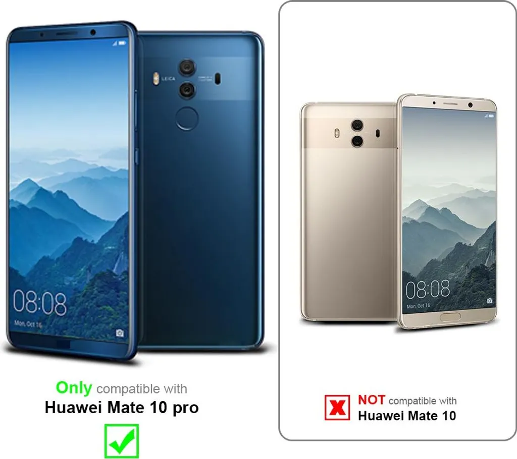 Cadorabo 3x Pellicola Huawei Mate 10 Pro Vetro Temperato 9H - Offerta