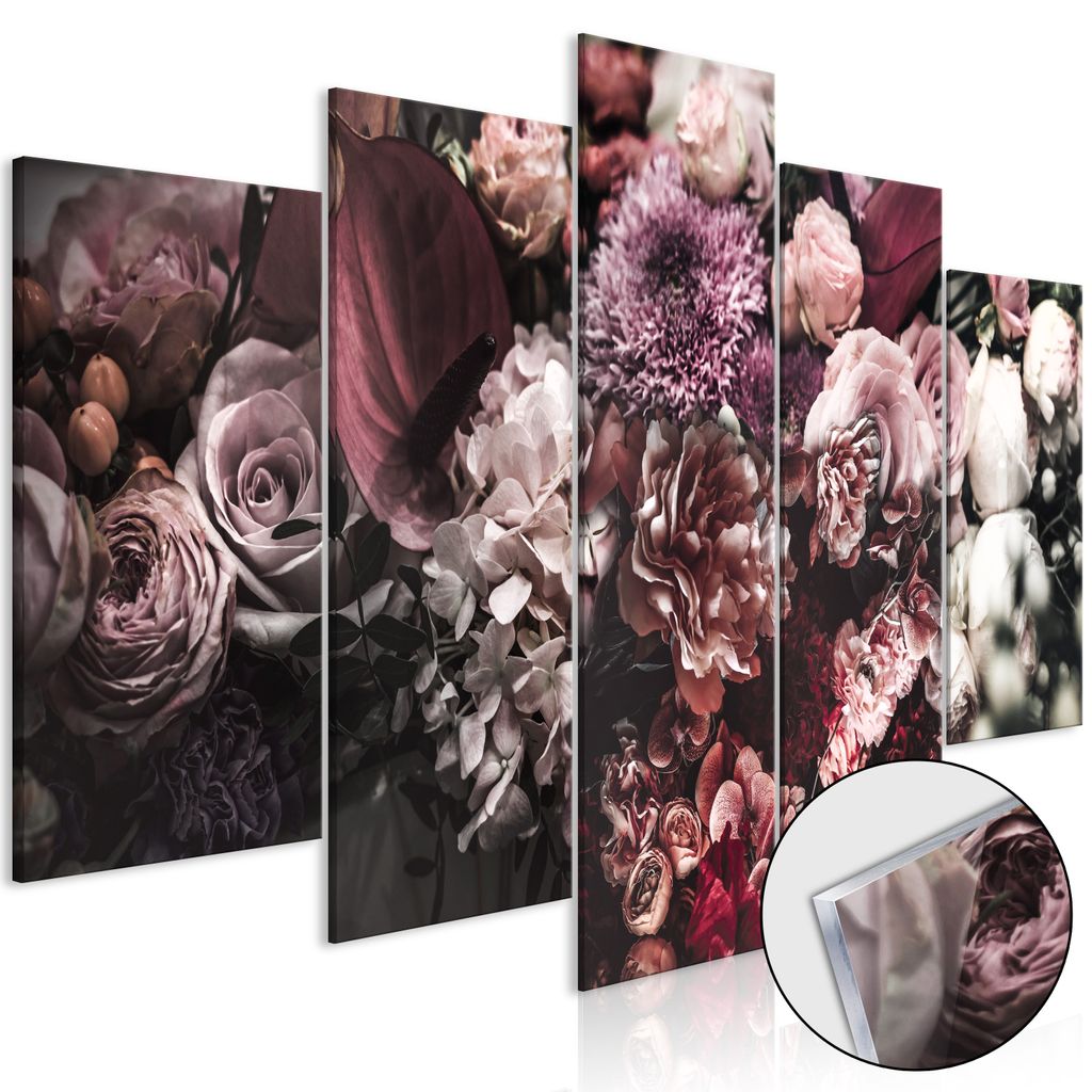 Acrylglasbilder Wandbilder Druck 125x50 Rose Pflanzen 