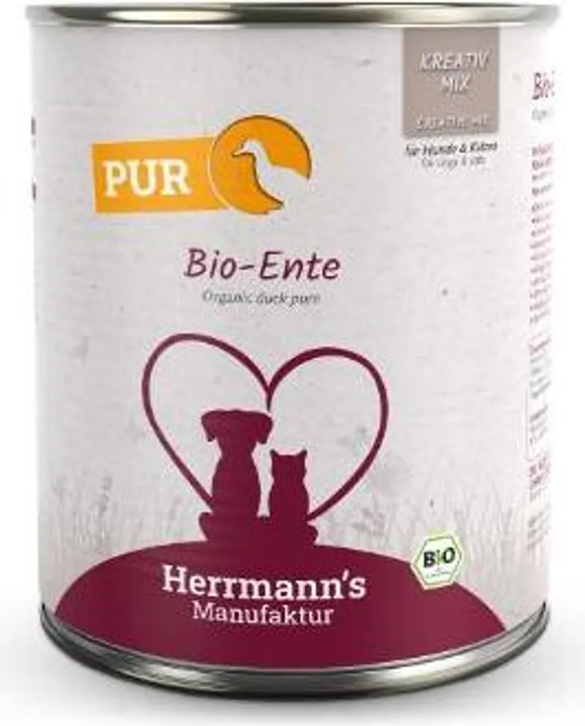Alimentation Chien Canard Herrmann's Reinfleisch Ente 800g x6 Idéal Mix-BARF