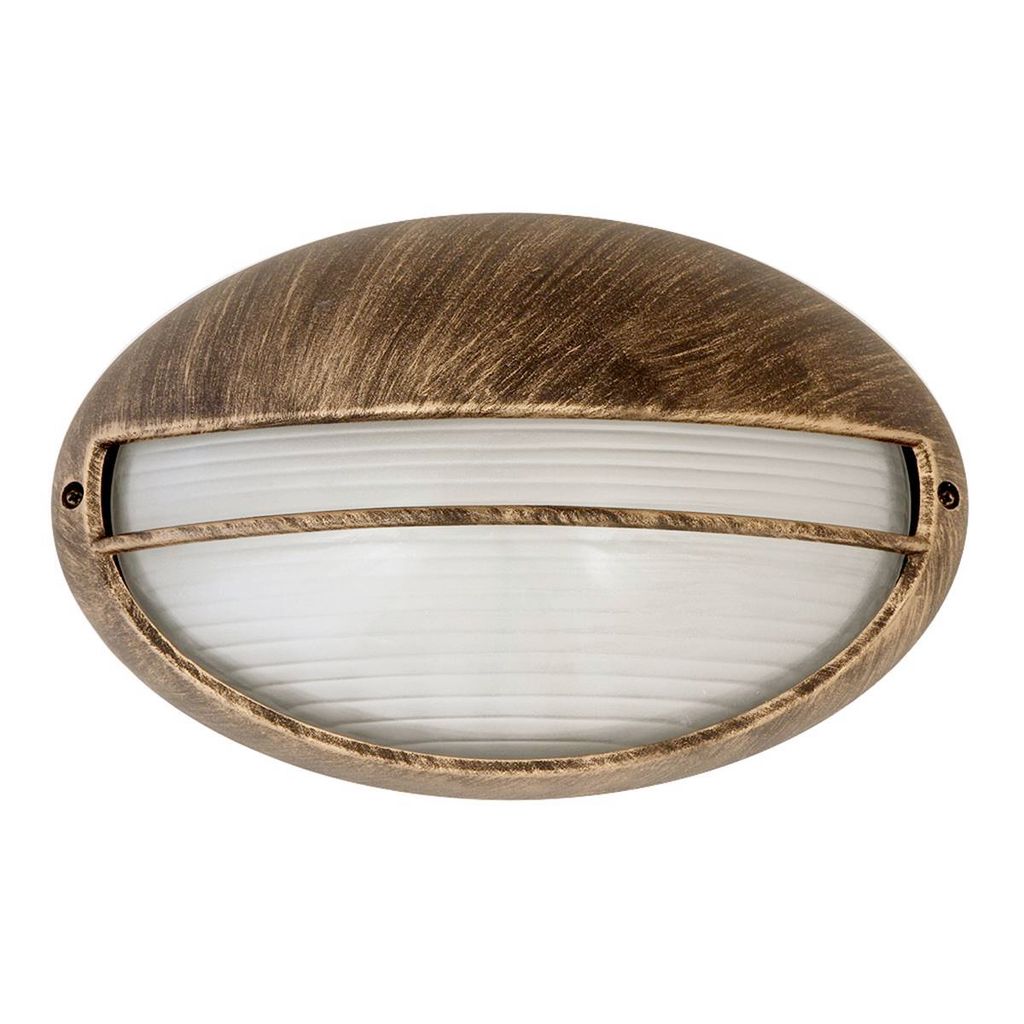 A close-up, studio shot of an outdoor wall light.