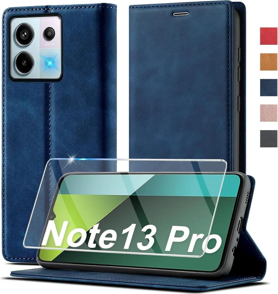Cover Portafoglio Xiaomi Redmi Note 13 Pro 5G: Pelle e Funzione Stand