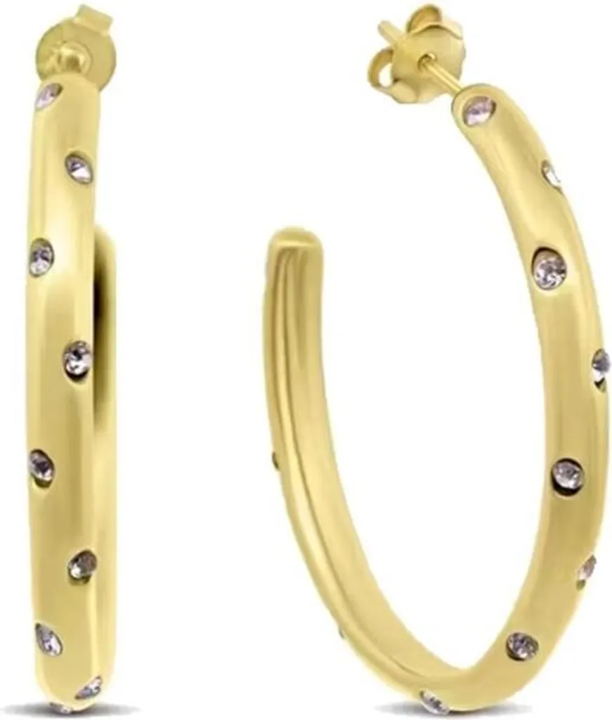 Orecchini a Cerchio CO88 Collection 8CE-70592 Oro e Cristalli