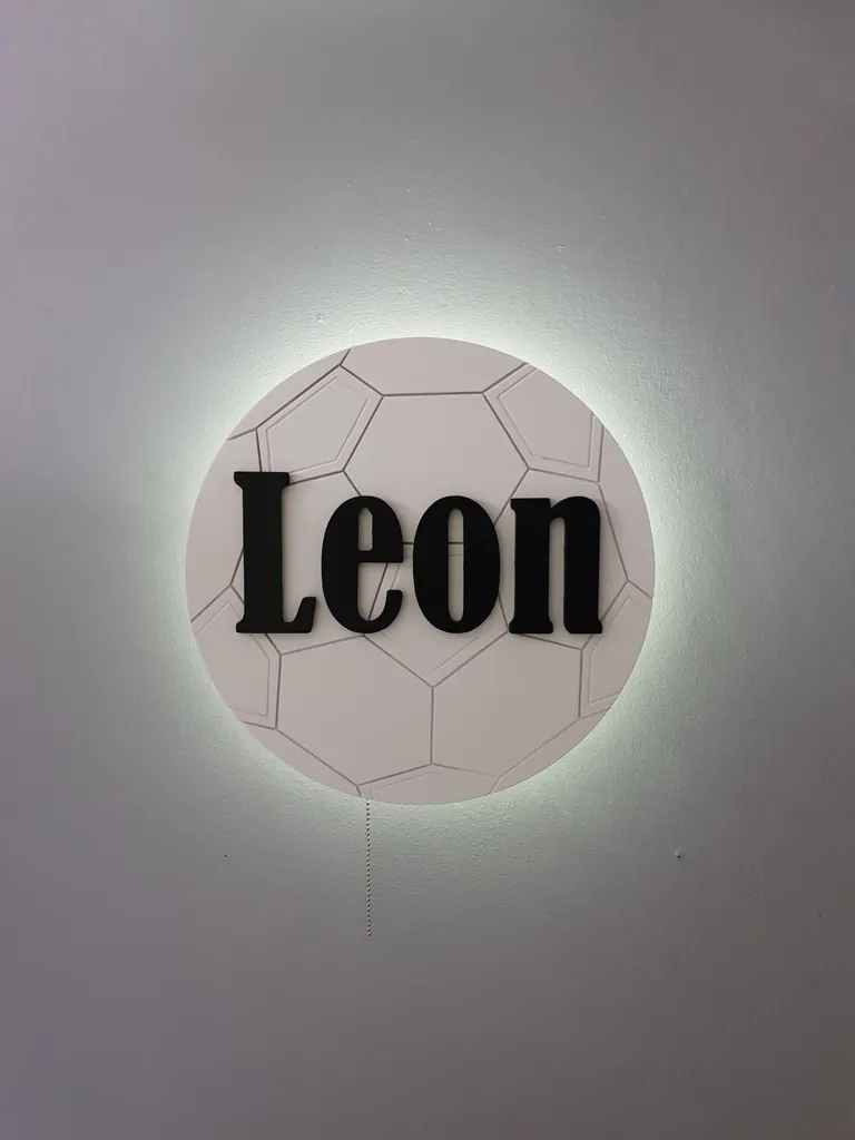 Lampe de Chevet Enfant Sphérique Personnalisée - Veilleuse Prénom LED