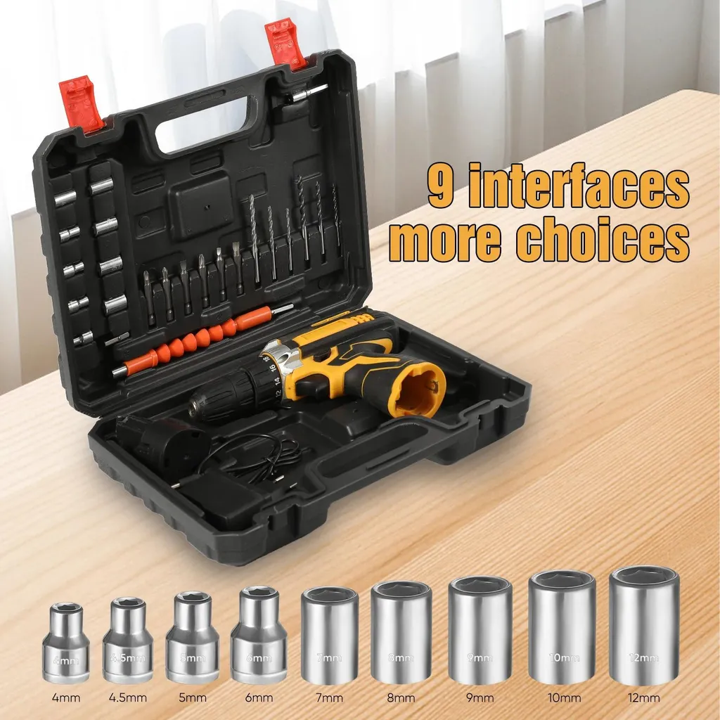 Perceuse visseuse sans fil pour travaux maison percussion Brushless