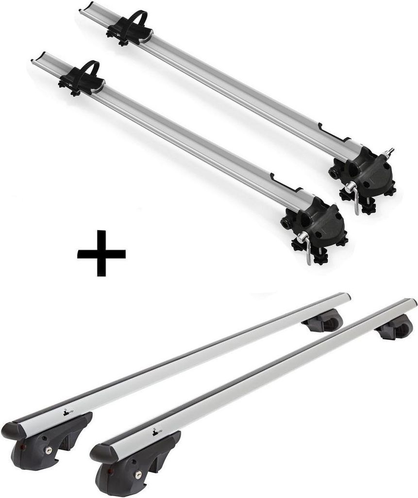 2x Fahrradträger Bike Pro + Relingträger VDP004 XL kompatibel mit für Mercedes E-Klasse T-Modell S212 09-13