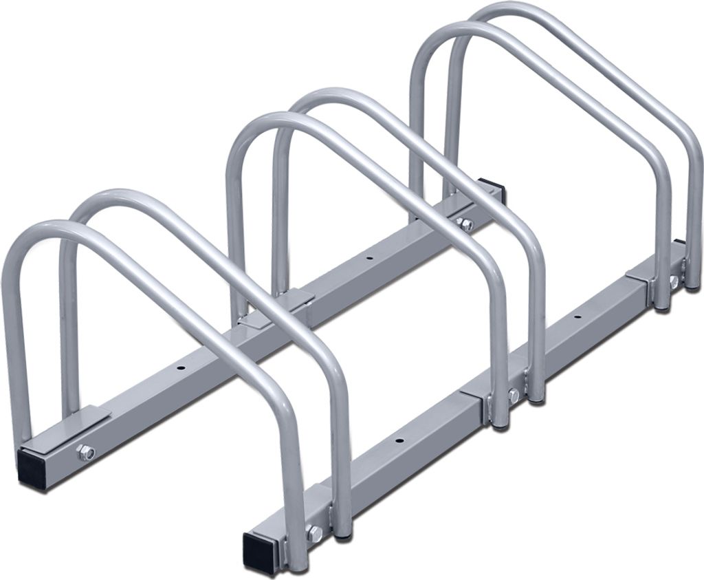 Hengda Fahrradständer für 3 Fahrräder, 70.5x32x26cm, aus verzinkt Stahl, Radständer, känn Boden/Wandmontage, für Reifenbreiten 3,5 - 5,5 cm, ...