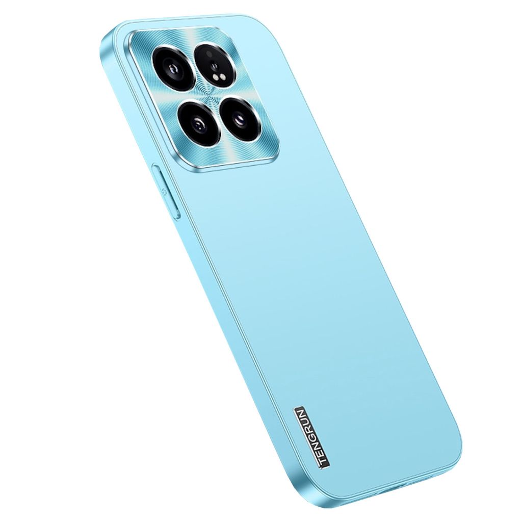 Für Xiaomi 14 Pro Feinmattes Metall Design Handy Schutz Hülle Cover Case Hellblau