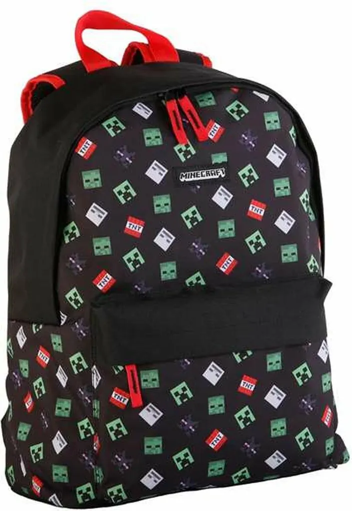 Toybags Minecraft Tnt Zaino doppio americano adattabile al sedile dell'auto Schienale imbottito 42x31x13,5 cm Taglia unica