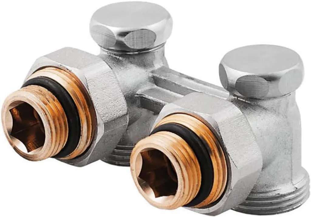 Raccord radiateur double équerre 3/4 x 1/2 en laiton massif anticorrosion