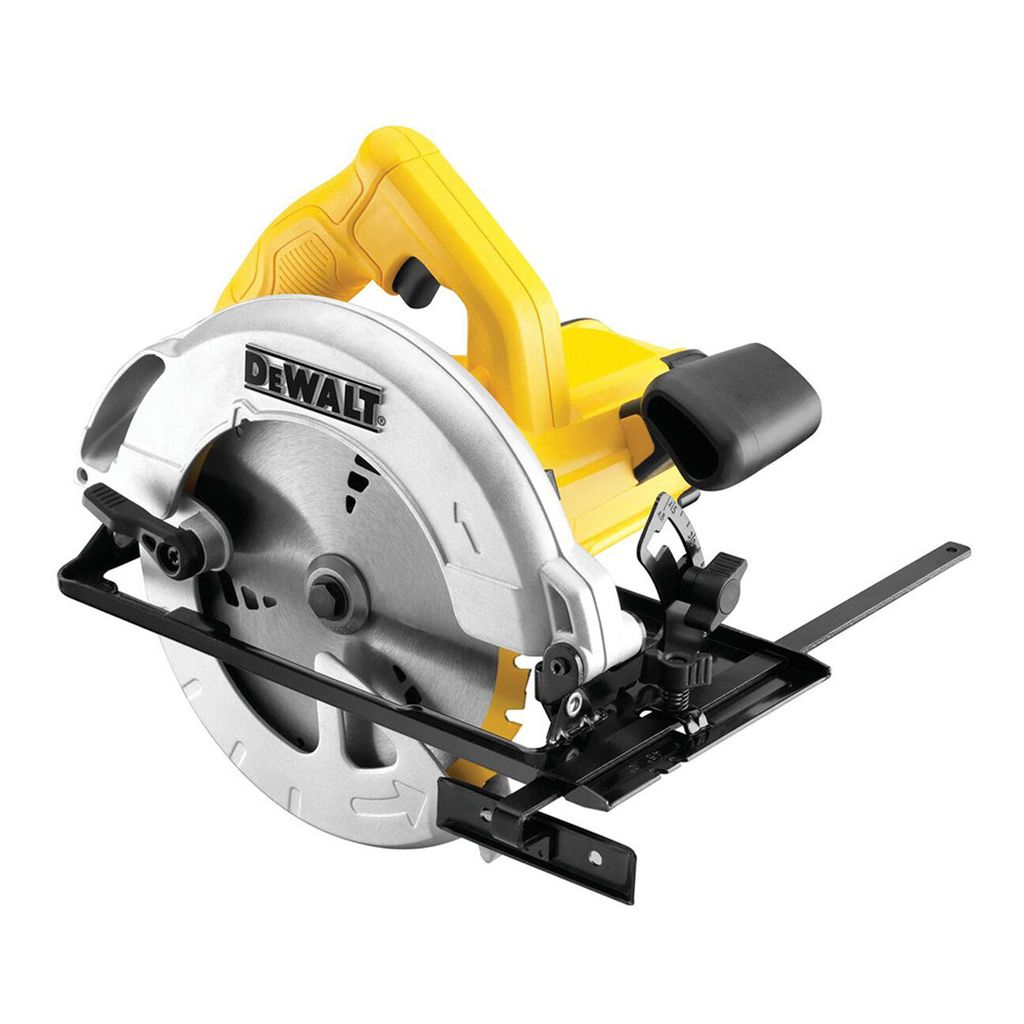 DeWALT Handkreissäge DWE550-QS 1200 W inkl. 24 Zahn HM-Sägeblatt, Parallelanschlag, Schutzhauben-Aufsatz für die Staubabsaugung