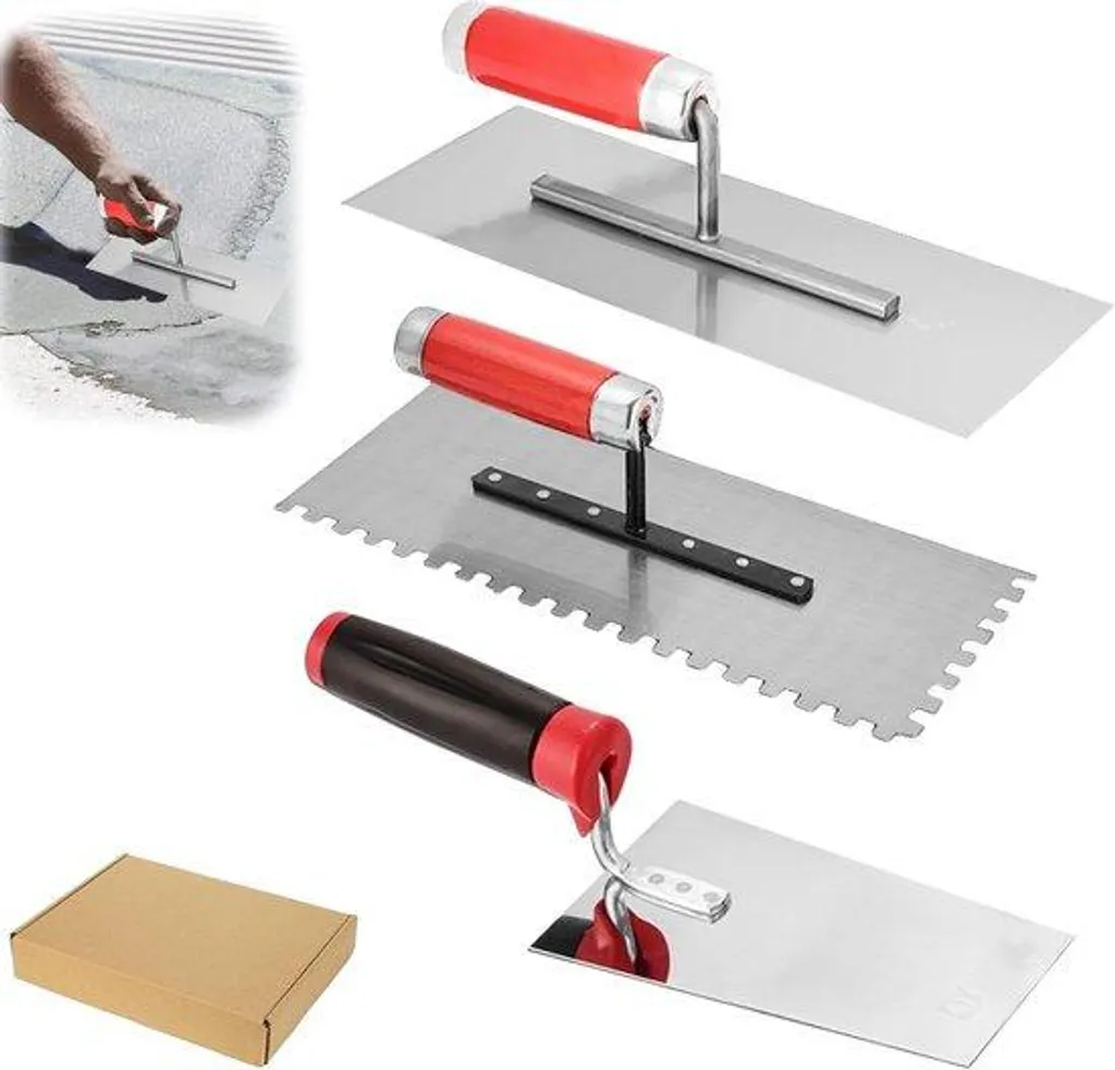 Outil de lissage pour mur et plafond truelle inox avec spatule kit