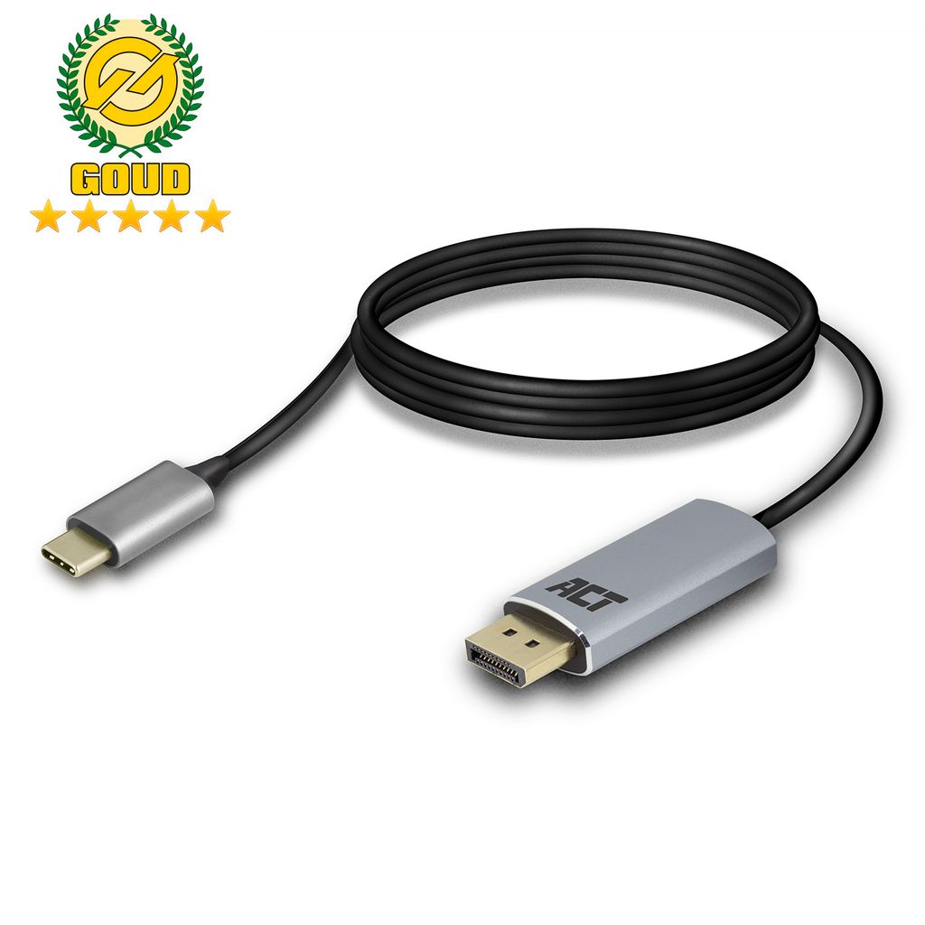 ACT AC7035 USB Typ-C zu DisplayPort Verbindungskabel, 1,8 m
