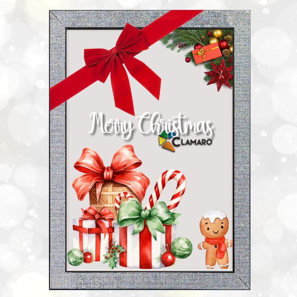 Bilderrahmen Glitzer Schwarz Silber Clamaro 30 mm Breit, Glitzer Rahmen Größe :40x60cm