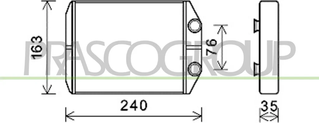 Réparer fuite chauffage Dacia : Échangeur PRASCO OE 271154491R