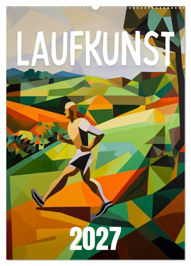 Laufkunst. (Wandkalender 2027 DIN A2 hoch), CALVENDO Monatskalender