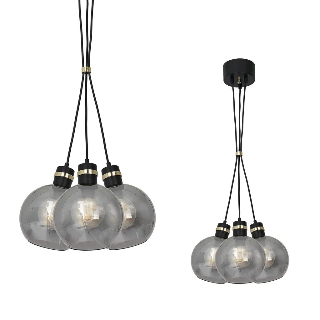 Scheda Tecnica Lampadario Milagro OMEGA MLP6532 3xE27 Oro e Nero
