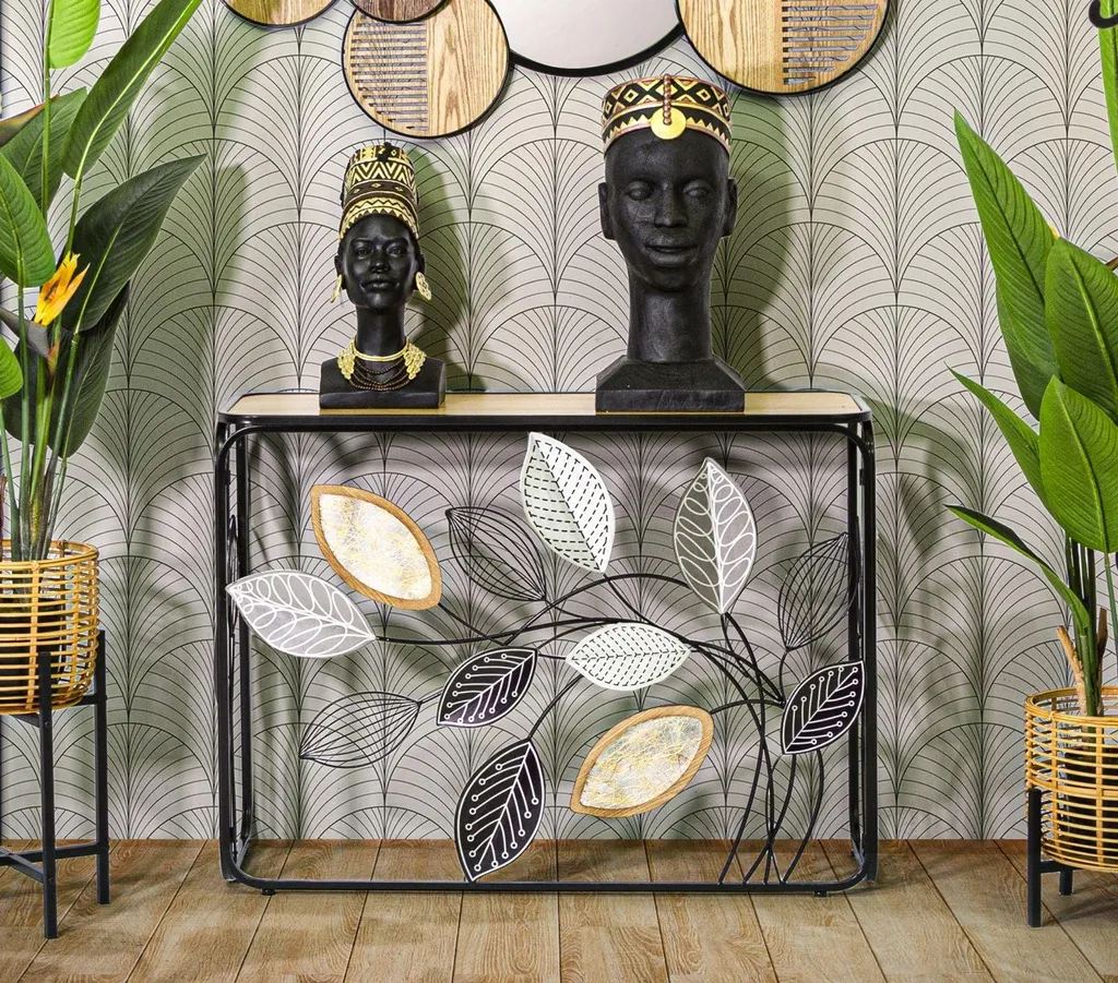 Console de Entrée Moderne Autumn Multicolore en Verre et Structure Métal - 8