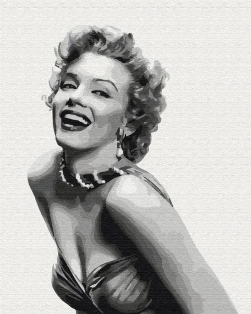 Peinture par Numéro Marilyn Monroe sur Toile en Coton Brushme 40x50