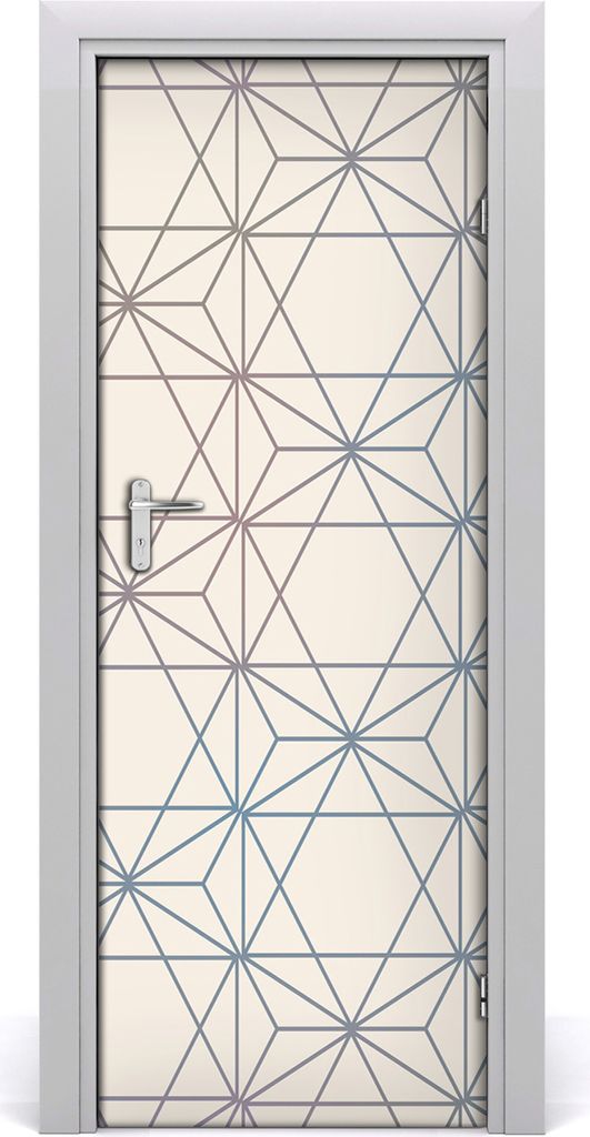 Tulup Türaufkleber 75x205 cm Dekorative Aufkleber Selbstklebend Wasserdichte Tapete Abnehmbar Schlafzimmer Wohnzimmer Wohnkultur - geometrischer H...