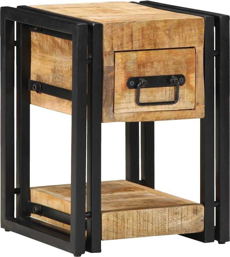 Nachttisch Braun 30 x 30 x 40 cm Massivholz Mango