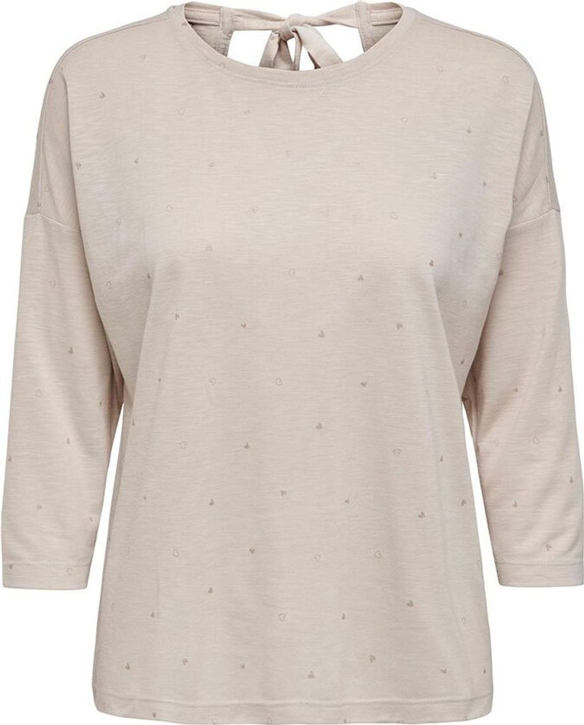 Only Isabella Langarm-t-shirt Beige L Frau Beige L