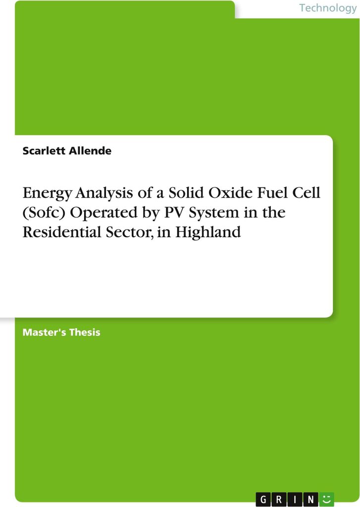 Energy Analysis of a Solid Oxide Fuel Cell (Sofc) Operated by PV System in the Residential Sector, in Highland