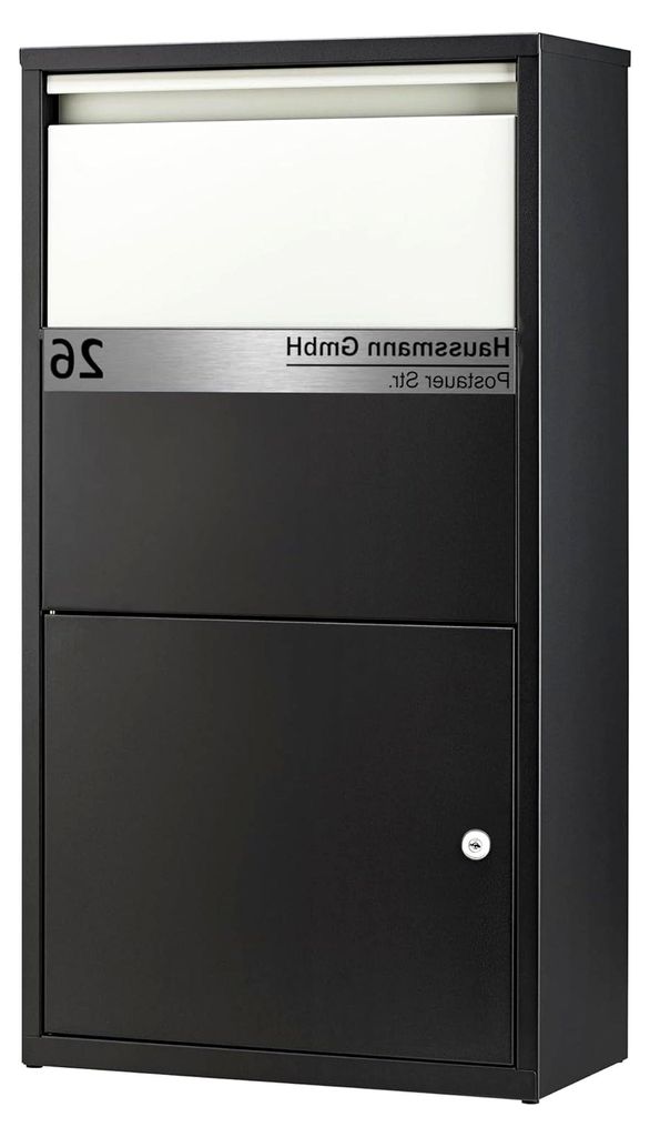 Paketbriefkasten BOX390 - Personalisierbar - XXL Briefkasten mit Namensschild, Paketbriefkasten, kontaktlose Zustellung, Sicherheitsklappe, inkl. 4...