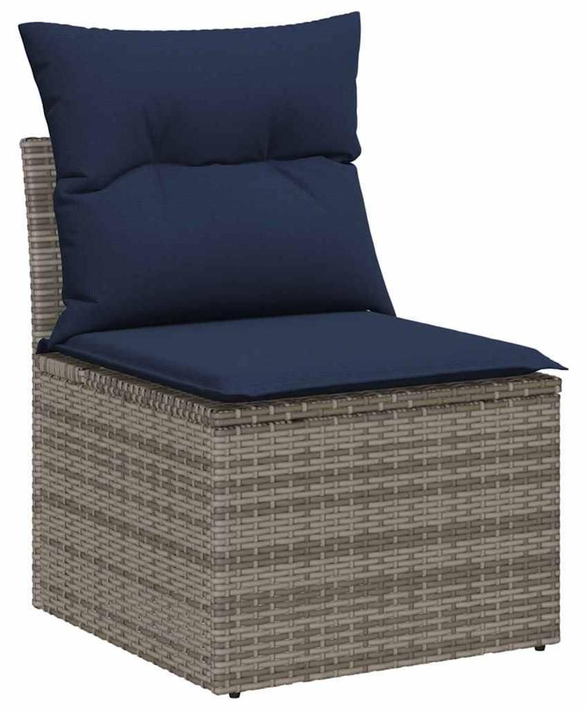 vidaXL Sofa Set 5 pcs Grau Poly-Rattan