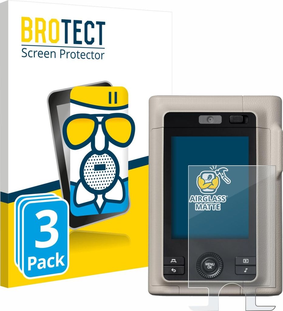 3x BROTECT Entspiegelungs Schutzglas für Fujifilm Instax Mini LiPlay Plus Schutzfolie Panzer Folie Glas Display Schutz matt