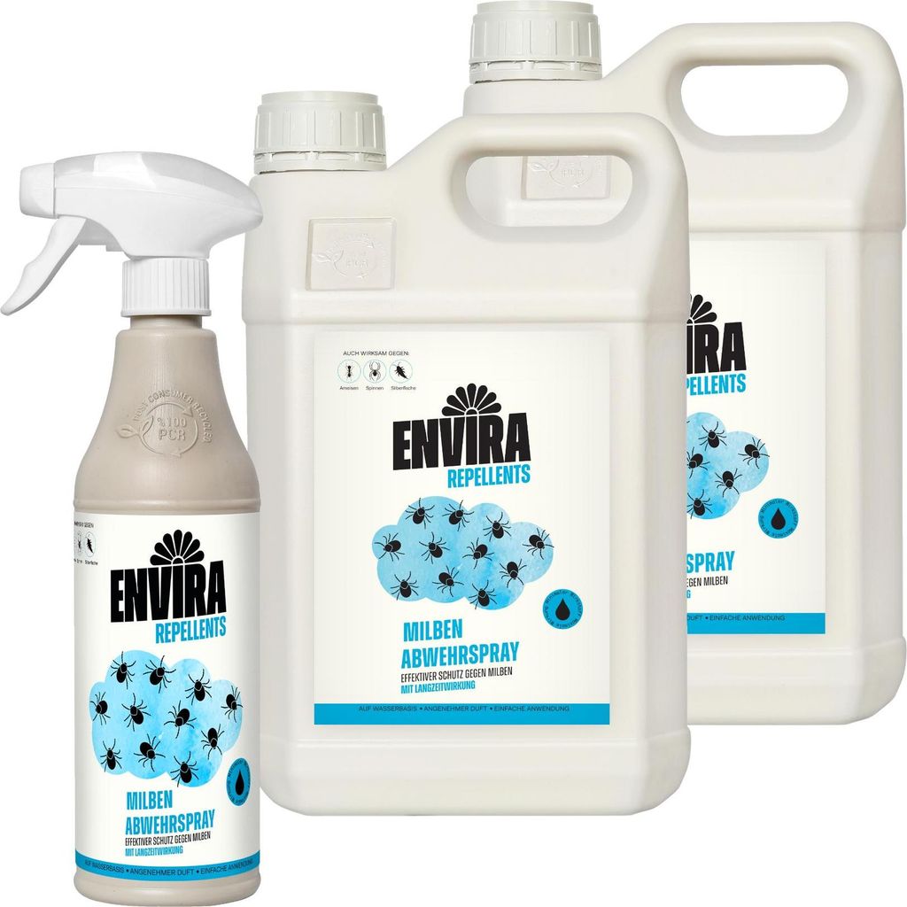 Envira Milben Abwehrspray im Nachfüllpack 2x5L+500ml