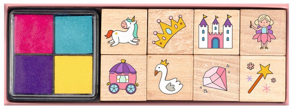 MOSES Stempelset Feenzauber - 8 Stempel + 4 Stempelkissen Produktbild 