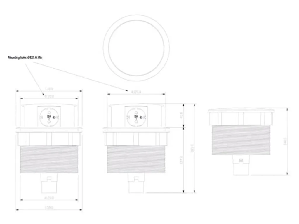 Multiprise Encastrable 4 Prises Schuko pour Optimiser votre Espace Pro - 6