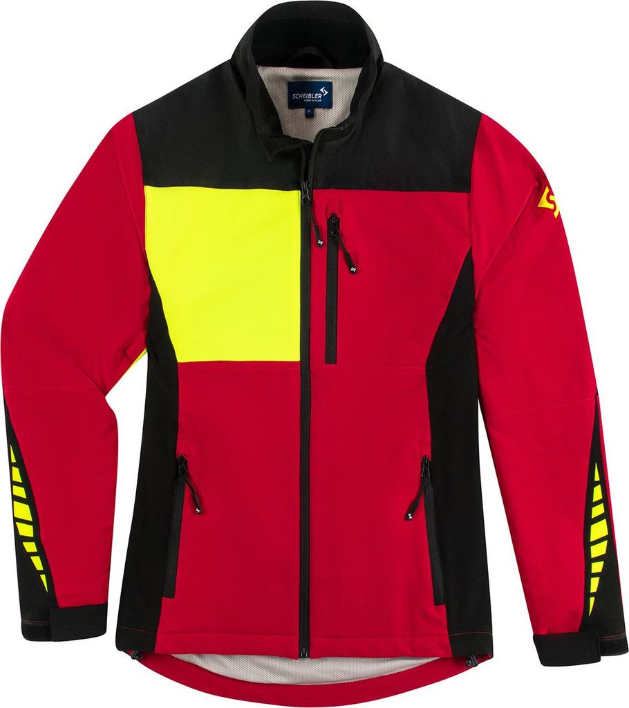 Woodcreek Forstjacke 080 rot/schwarz/gelb Größe L-54/56