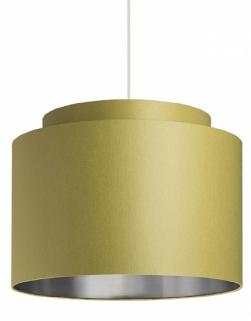 RED - DESIGN RENDL RENDL DOUBLE 40/30 Lampenschirm Chintz oliv/silber Folie max. 23W R11535