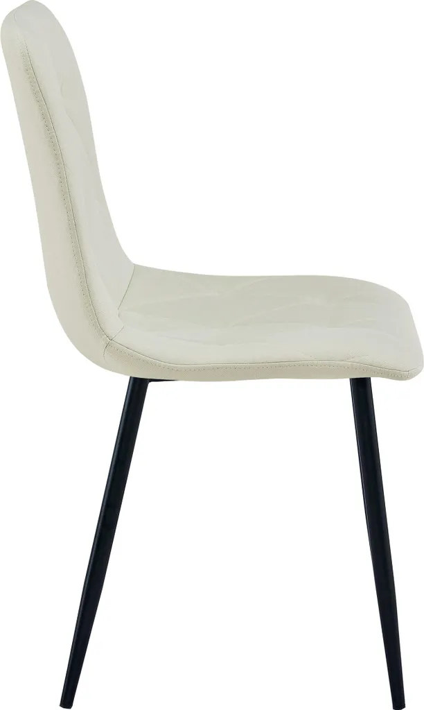 Sedia LIBRA - tessuto beige / gambe nere x 3 - 7