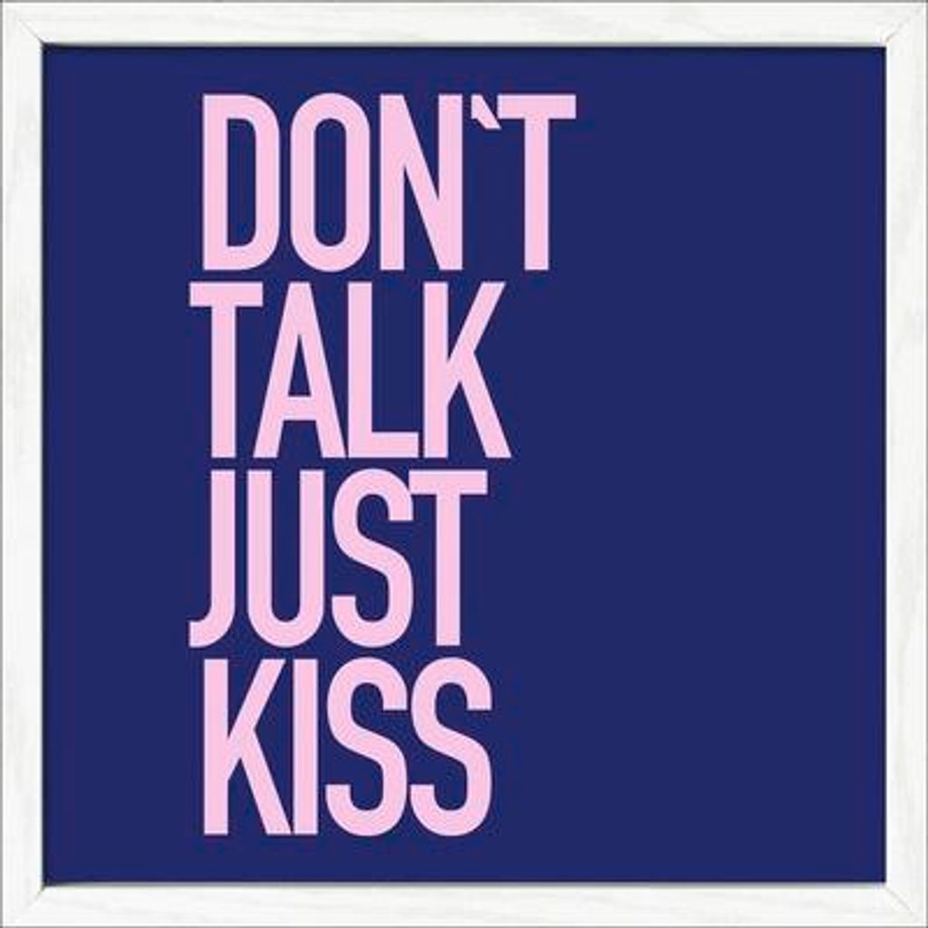 Gerahmtes Bild Just Kiss 33x33 cm