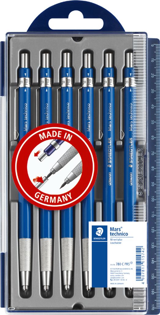 STAEDTLER Fallminenstift Mars technico 780 C blau 6er Etui